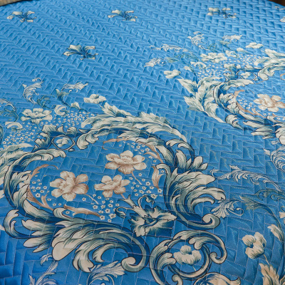 家柏饰(CORATED)冰丝凉席三件套1.8米2空调软席子冰丝夹棉床单折叠夏季床单可机洗