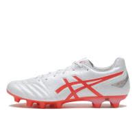ASICS足球鞋女缓震耐磨透气贴合白色红色交叉绑带防滑钉轻便球场