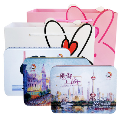 大白兔糖果奶糖160g铁盒抹茶提拉米苏冰激凌原味铁盒礼盒装4口味可选(2盒送拎袋)