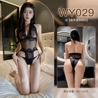 九里晴川透纱蕾丝连体女式性感免脱睡衣ins调味打底成人用品 WY029 均码