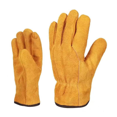 君御2032牛二层全皮加绒保暖焊工手套长27cm宽14cm(100副起订)