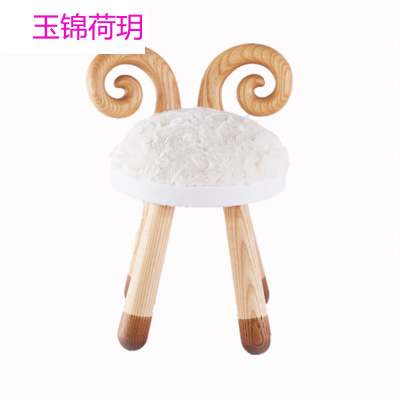 小羊凳子儿童实木创意椅子北欧宝宝餐椅家居礼物高档小板凳储物凳