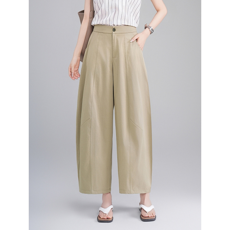 高级垂坠感休闲裤女20266夏季新款宽松高腰百搭香蕉裤