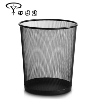 田园思 铁网防锈无盖纸篓 中号 个