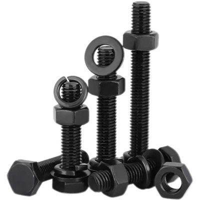 盛京联硕 高强度 4.8级外六角螺丝螺母套装M6*25mm[螺栓+螺母+平弹垫]套