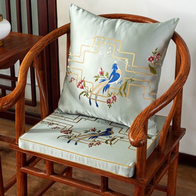 原色馨居花枝雀红木沙发坐垫中式古典餐椅家具椅太师椅椅垫子防滑茶椅坐垫