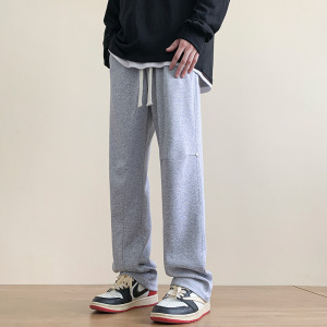 休闲裤男士2023秋季新款潮牌高街长裤宽松拖地裤运动卫裤