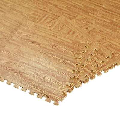 仿木纹环保无味大号泡沫拼图地垫60*60*1.0CM4片/组