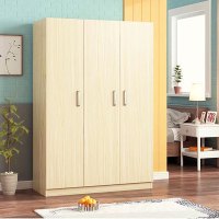 金菲罗格白枫色木质衣柜员工宿舍衣柜 三门更衣柜