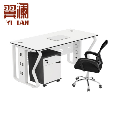 翼澜 职员桌白色 套