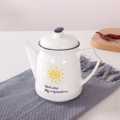 北欧陶瓷调味套装厨房油盐罐家用调料盒油瓶组合味精辣椒油罐醋壶 敬平 [阳光]壶—送标签贴调味罐