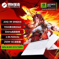 机械革命(MECHREVO)蛟龙16Pro 2025款 16英寸旗舰游戏本 强芯学生设计笔记本电脑 锐龙版R9-8940HX RTX5060 16G 1T 2.5K 白