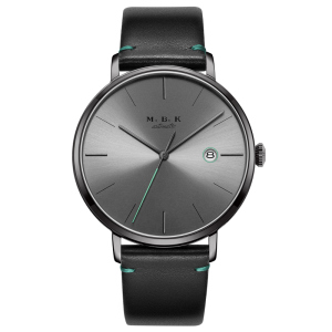 M.B.K欧美品牌专柜同款加州全自动机械表 男表时尚简约手表男士潮流腕表单日历防水大表盘1007-3