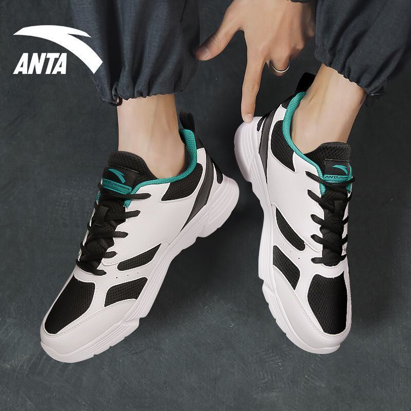 安踏男鞋运动鞋子2022夏季新款男士网鞋透气正品减震网面旅游休闲跑步