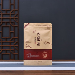 京溯源六堡茶包装袋半斤一斤装开窗牛皮纸袋防潮茶叶自封袋子拉链密封存