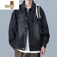 YANXU牛仔外套男士宽松美式复古工装夹克男生潮牌痞帅休闲上衣服