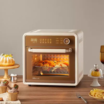 小熊(Bear)空气炸烤箱大容量空气炸锅烤箱一体机家用多功能电烤箱智能菜单上下独立控温免翻面18L DKX-F18G5