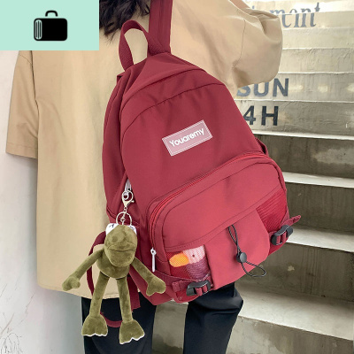 双肩包潮牌女原宿ulzzang初中生高中书包上学网红简约背包校园风NEW LAKE