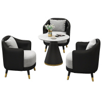 班龙洽谈桌一桌三椅 黑色套