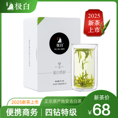 2025上市极白安吉白茶商务礼盒特级49.5g绿茶茶叶