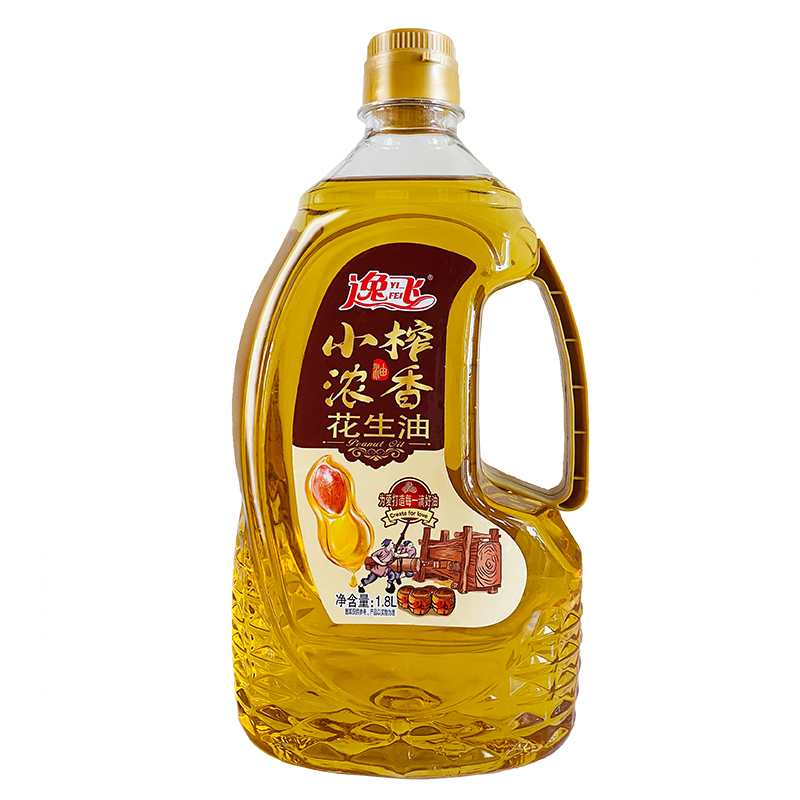 逸飞小榨浓香花生油1.8l 食用油小桶油