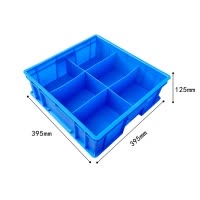 瑾如云海 分格箱 零件盒 周转箱 方6格395*395*125mm