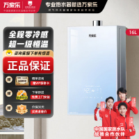 万家乐零冷感燃气热水器16R9 MAX(F)三擎增压10A一级恒温一级节能电辅防冻 16升天然气