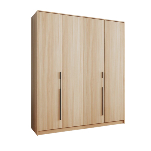 慧采云 木质更衣柜简约北欧四门衣柜员工储物柜卧室衣帽柜出租公寓板式组装简易衣柜 四门更衣柜