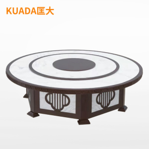 匡大 餐桌实木餐桌 圆餐桌1.8米手动餐桌KDT909