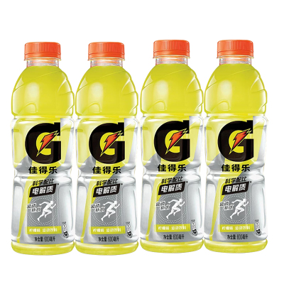 Gatorade佳得乐电解质饮料柠檬味功能饮料600ml*4瓶