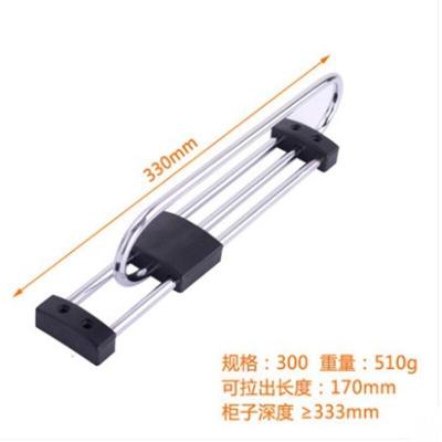 美帮汇伸缩挂衣杆衣柜挂衣架顶装挂衣杆横杆配件衣橱晾衣杆挂杆挂衣器 B款[300mm]