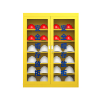 晋舰 安全帽存放柜工地车间头盔摆放柜工厂安全帽放置柜 黄色30顶