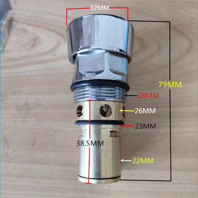 洗手盆洗脸盆龙头铜阀芯六角头手按手压式延时小便阀芯洗面盆配件