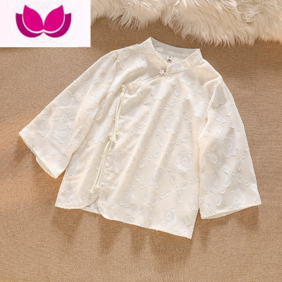 七斓穿过没有想脱的!国风小衫别致小众上衣女绿色阔腿休闲裤桔梗套装