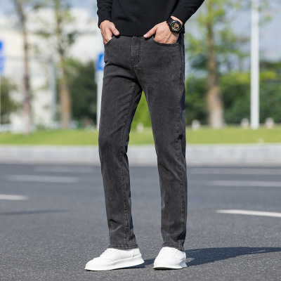 牛仔裤男士春季休闲直筒宽松阔腿高街ins男生潮牌春秋水洗长裤子