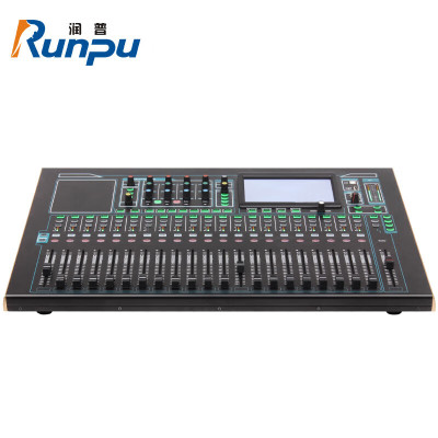 润普Runpu 全数字专业调音台32路内置声卡带电脑远程控制功能触摸屏支持多轨录音脚踏开关RP-STV32