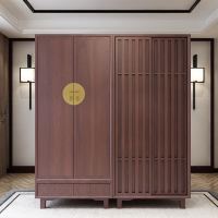 新中式实木床禅意双人床床头柜衣柜架卧室样板房成套婚床