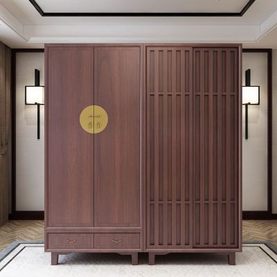 新中式实木床禅意双人床床头柜衣柜架卧室样板房成套婚床