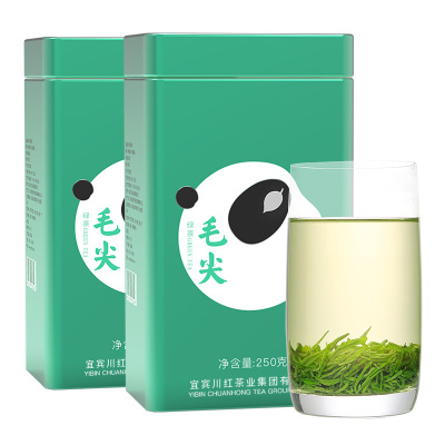 买1送1川红毛尖绿茶浓香型四川绿毛尖明前茶叶250g