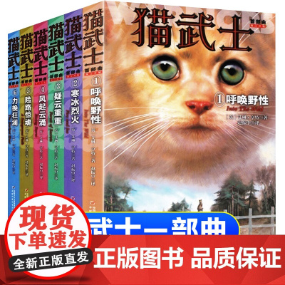猫武士首部曲一部曲猫武士系列全6册寒冰烈火风起云涌力挽狂澜猫武士1:呼唤野性动物 小学生课外阅读 三四五六年级课外书儿童