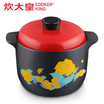 炊大皇（COOKERKING）煲类TC5LA美味煲砂锅陶瓷煲5L大号加深养生锅炖汤燃气煤气灶明火专用