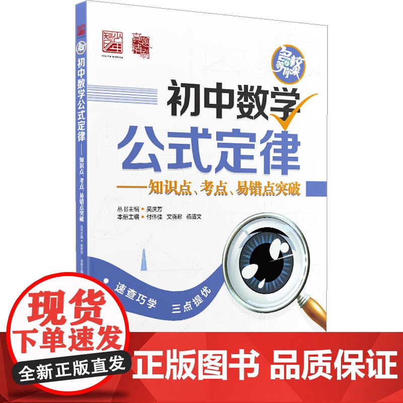 初中数学公式定律——知识点、考点、易错点突破 初中数学公式定律梳理整合集常考考点剖析资料书 付伟佳 编 电子工业出版社