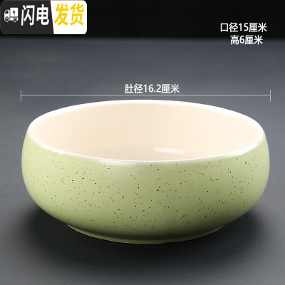 三维工匠多肉花盆陶瓷拼盘粗陶创意简约肉肉植物透气大号口径盆器 浅灰色玛卡-绿 有孔花盆容器