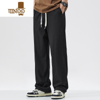YANXUWOODSOON男生休闲裤夏季冰丝薄款速干运动长裤宽松直筒垂感裤子男