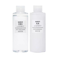 MUJI无印良品水乳日本本土 清爽不粘腻补水保湿控油平衡收缩毛孔不含酒精舒缓肌肤温和不刺激 水200ml+乳200ml