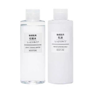 MUJI无印良品水乳日本本土 清爽不粘腻补水保湿控油平衡收缩毛孔不含酒精舒缓肌肤温和不刺激 水200ml+乳200ml