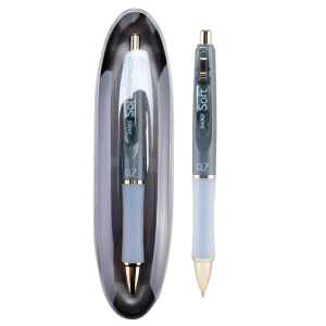 宝克(baoke) PC3978 按压中性笔 0.7mm 玫瑰粉/北暮蓝/森溪绿/卵石灰/卡其黄 单支装(黑色)