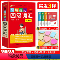高中四级词汇 乱序版 高中通用 [正版]口袋书 2024新版pass绿卡高中图解速记四级词汇乱序版 高一高二高三高考教辅