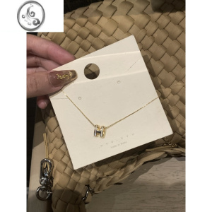 JiMi“轻奢H字母”吊坠项链女 电镀保色 小众高级感钛钢不掉色项链 H贝母项链