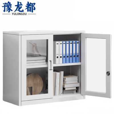 豫龙都玻璃矮柜钢制个